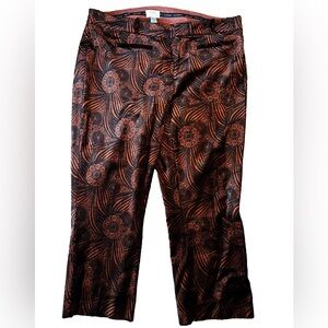 Maeve velvet print crop pants